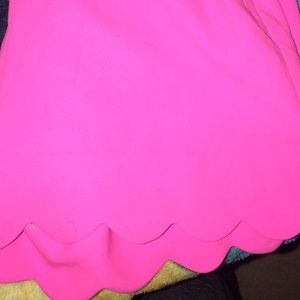 Scalloped hot pink shorts